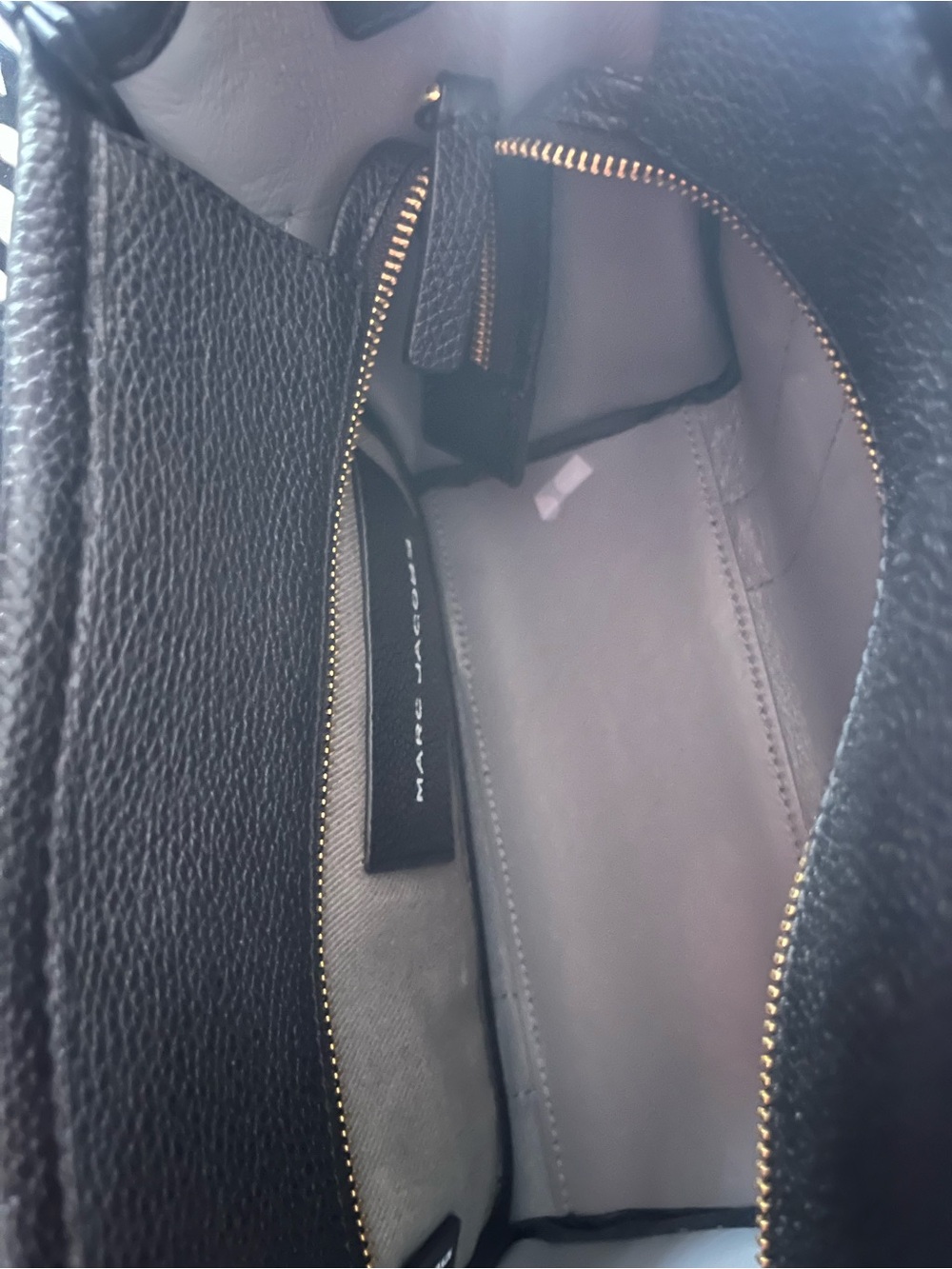 Marc Jacobs Black Pebbled Leather Satchel with Gold Hardware - Picture 3 of 3